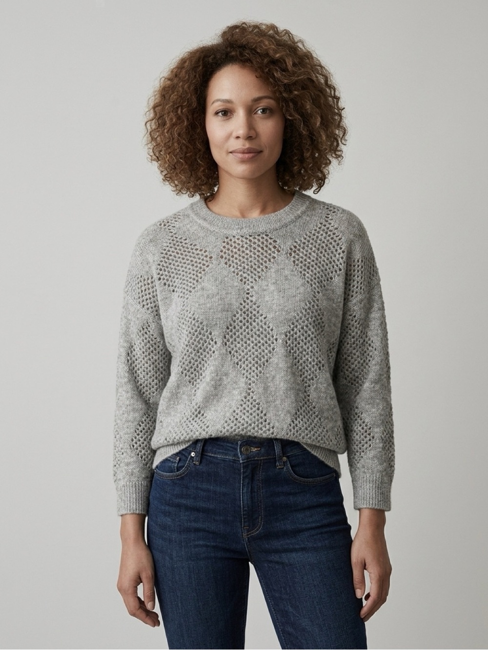 Tommy Hilfiger Grey Crewneck Knit Sweater